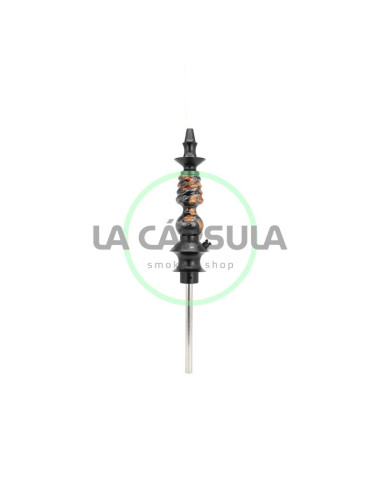 Regal Pawn Mini Cavalier Epoxy Black White Seirl Goldflakes Manzanita