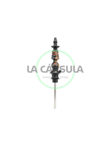 Regal Pawn Mini Cavalier Epoxy Black White Seirl Goldflakes Manzanita