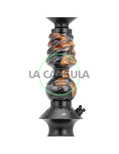 Regal Pawn Mini Cavalier Epoxy Black White Seirl Goldflakes Manzanita
