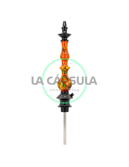 Regal Epoxy Queen Orange Green Yellow Swirl Dark Glowing
