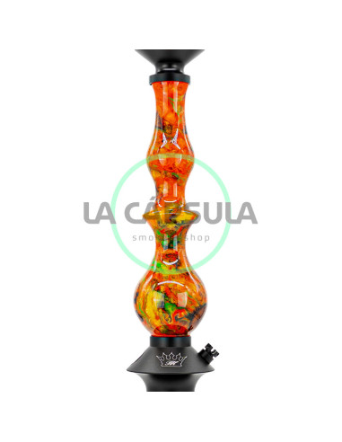 Regal Epoxy Queen Orange Green Yellow Swirl Dark Glowing