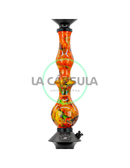 Regal Epoxy Queen Orange Green Yellow Swirl Dark Glowing